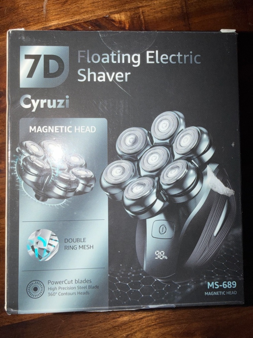 7D Floating Electric Shaver - Black